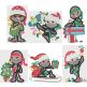 Christmas Ninjas Digital Embroidery Designs by JuJu
