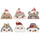 Christmas Peeker Toppers 3 Machine Embroidery Designs by JuJu
