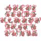 Christmas Poinsettia Alphabet | Machine Embroidery Designs by JuJu