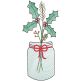 Christmas Sketch Mason Jars Machine Embroidery Designs by JuJu