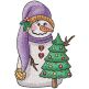 Christmas Tree Snowman | Machine Embroidery Designs by JuJu