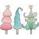 Christmas Trios Machine Embroidery Designs by JuJu