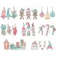 Christmas Trios Machine Embroidery Designs by JuJu