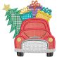Christmas Truck Gifts Applique | Machine Embroidery Designs by JuJu