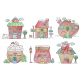Christmas Village Vintage Sketch 1 Machine Embroidery Designs by JuJu
