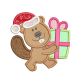 Christmas Woodland Applique Beaver Machine Embroidery Designs By JuJu
