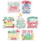 Christmas Word Art 9 Machine Embroidery Designs by JuJu