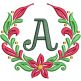 Christmas Wreath Monogram Machine Embroidery Designs By JuJu