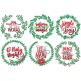 Christmas Wreath Word Art | Machine Embroidery Designs by JuJu