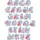 Chunky Patriotic Alphabet | Machine Embroidery Designs by JuJu
