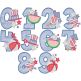 Chunky Patriotic Numbers | Machine Embroidery Designs by JuJu