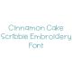 Cinnamon Cake Scribble Embroidery Font | Machine Embroidery Designs by JuJu