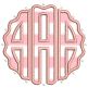 Circle Scallop Monogram Applique  Machine Embroidery Designs By JuJu