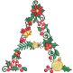                                Clara Christmas Embroidery Design Monogram | Designs by JuJu
                            