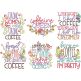 Coffee Date Word Art 1 | Machine Embroidery Designs by JuJu