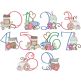 Coffee Lovers Numbers | Machine Embroidery Designs by JuJu