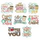 Coffee Word Art Set 1 Machine Embroidery Designs by JuJu