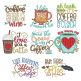 Coffee Word Art Set 2 Machine Embroidery Designs by JuJu

