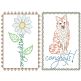Congratulation Greeting Cards | Machine Embroidery Designs by JuJu