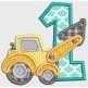 Construction Applique Numbers Machine Embroidery Designs by JuJu 