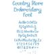 Country Store Font Digital Machine Embroidery Designs by JuJu