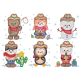 Cowboy Christmas Applique Machine Embroidery Designs by JuJu 
