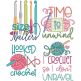 Crochet Word Art 2 | Machine Embroidery Designs by JuJu