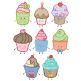 Cupcake Cuties Machine Embroidery Designs by JuJu