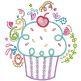 Cupcake Doodles Machine Embroidery Designs By JuJu