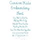Cursive Embroidery Font | Machine Embroidery Designs by JuJu