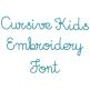 Cursive Embroidery Font | Machine Embroidery Designs by JuJu