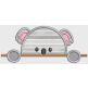Cute Peeker Animals 1 Applique Machine Embroidery Designs by JuJu 