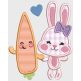 Cute Easter Bunnies Applique Digital Embroidery Machine Designs by JuJu