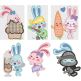 Cute Easter Bunnies Applique | Machine Embroidery Designs by JuJu