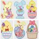 Cute Easter Friends Digital Machine Embroidery Designs by JuJu 