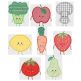 Cute Fruits And Veggies Applique Machine Embroidery Designs by JuJu 