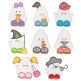 Cute Ghosts Applique Machine Embroidery Designs By JuJu