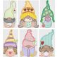 Cute Loveable Gnomes Applique Machine Embroidery Designs by JuJu 
