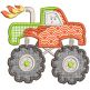 Cute Monster Trucks Applique Machine Embroidery Designs by JuJu