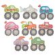 Cute Monster Trucks Applique Machine Embroidery Designs by JuJu