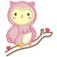 Cute Owls Applique Machine Embroidery Designs by JuJu 