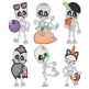 Cute Skeletons Halloween Machine Embroidery Designs by JuJu
