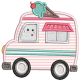Cute Town Vehicles Applique Machine Embroidery Designs by JuJu 