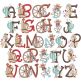 Cute Western Alphabet Digital Embroidery Machine Designs by JuJu