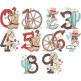 Cute Western Numbers Digital Embroidery Machine Designs by JuJu