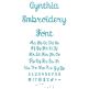 Cynthia Embroidery Font | Machine Embroidery Designs by JuJu