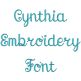 Cynthia Embroidery Font | Machine Embroidery Designs by JuJu
