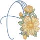 Daisy Alphabet | Machine Embroidery Designs by JuJu
