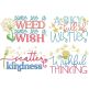 Dandelion Wishes Word Art | Machine Embroidery Designs by JuJu