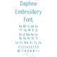 Daphne Embroidery Font | Machine Embroidery Designs by JuJu
